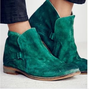 Green free people size 39 ankle bootie
